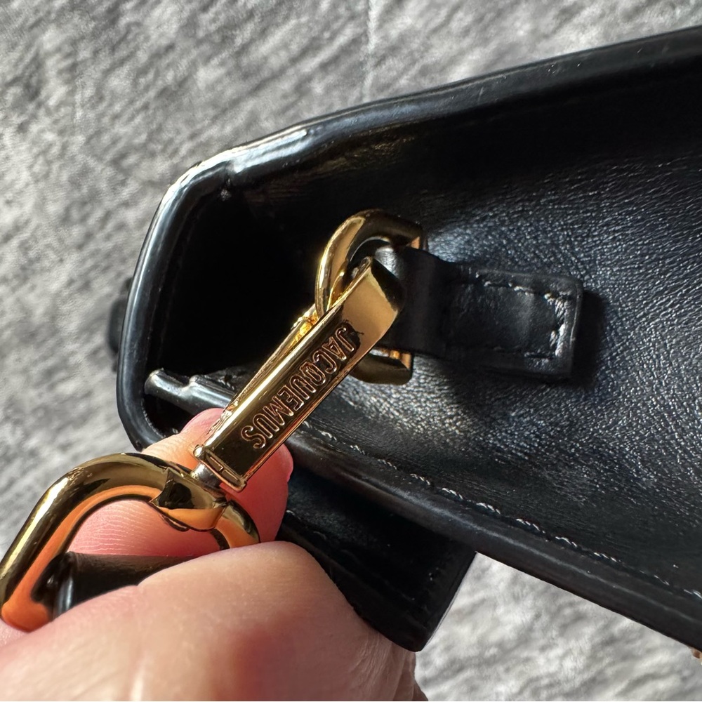 Jacquemus The Bambino Black Leather Women's Bag Crossbody - Picture 11 of 15